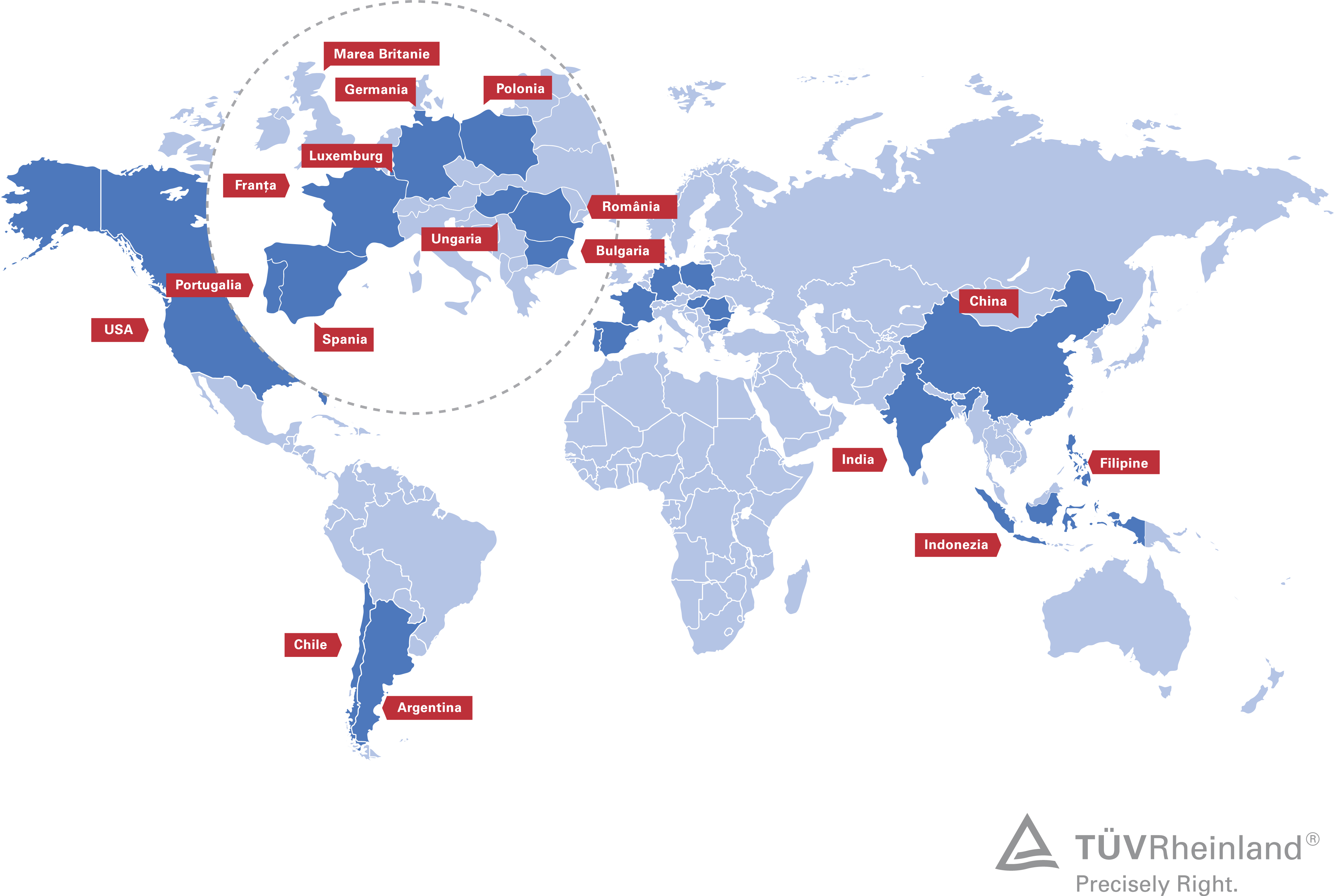 Locatiile Academia T&Uuml;V Rheinland